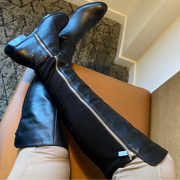 Michael Kors Leather Knee high riding boots - 6 1/2 - Picture 4 of 16